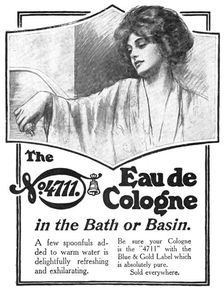 The No.4711 Eau de Cologne - in the Bath or Basin, 1909. Creator: Unknown