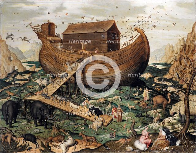 The Noah's Ark on Mount Ararat, 1570. Artist: De Myle, Simon (active ca. 1570)