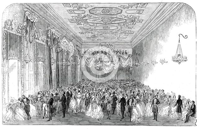 The Nobility's Ball, in the Banqueting-Room of Harewood House, 1845. Creator: Unknown.