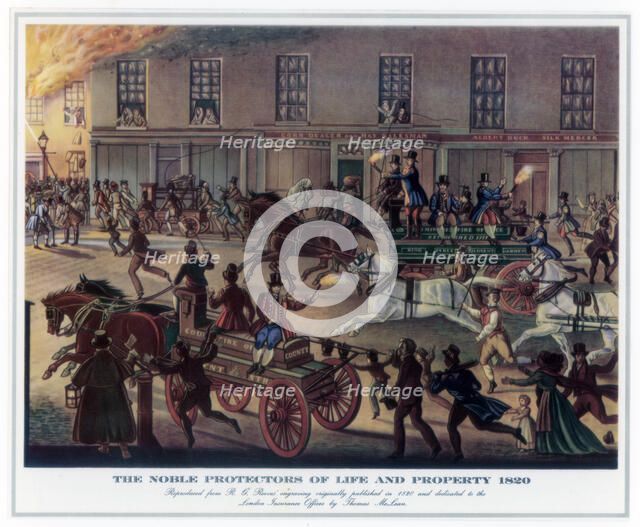 'The Noble Protectors of Life and Property', 1820.Artist: R Reeves