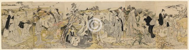 The Noda Jewel River, from a hexaptych depicting the Six Jewel Rivers, Japan, c. 1781/89. Creator: Kubo Shunman.