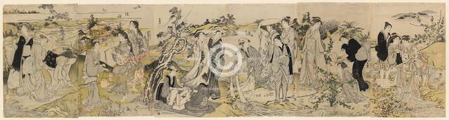 The Noda Jewel River, from a hexaptych depicting the Six Jewel Rivers, Japan, c. 1781/89. Creator: Kubo Shunman.