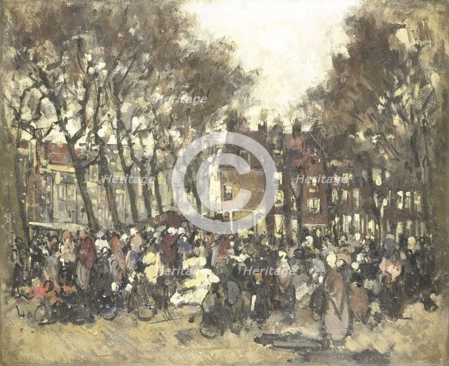 The Noordermarkt in Amsterdam, c.1880-c.1906. Creator: Johannes Barnardus Antonius Maria Westerwoudt.