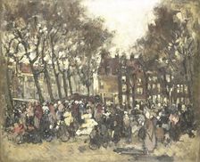 The Noordermarkt in Amsterdam, c.1880-c.1906. Creator: Johannes Barnardus Antonius Maria Westerwoudt