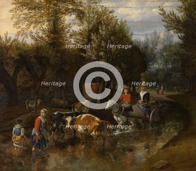 The Nosy Cow, 1665. Creator: Jan Siberechts.