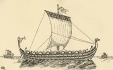 The Norman Ship (based on the Bayeux Tapestry) (1931). Artist: Charles Henry Bourne Quennell
