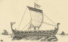 The Norman Ship (based on the Bayeux Tapestry) (1931). Artist: Charles Henry Bourne Quennell