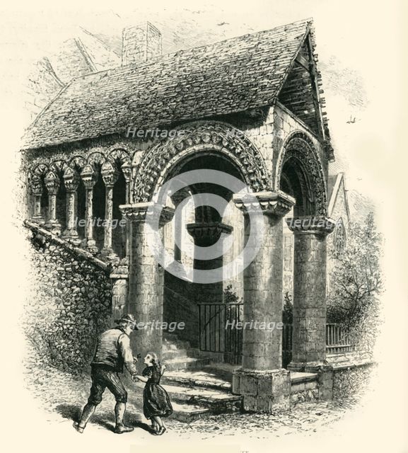 'The Norman Staircase, Canterbury', c1870.
