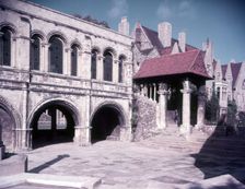 The Norman Staircase, the King's School, Canterbury, Kent, c1955. Creator: Arthur Charles Kirby Ware