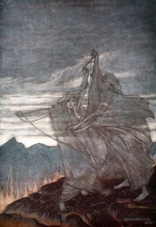 The Norns vanish 1924. Creator: Arthur Rackham