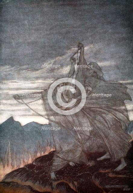 'The Norns vanish', 1924.  Creator: Arthur Rackham.