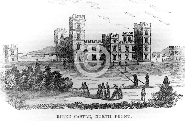 The north front of Riber Castle, near Matlock, Derbyshire, 1880s. Creator: Unknown.