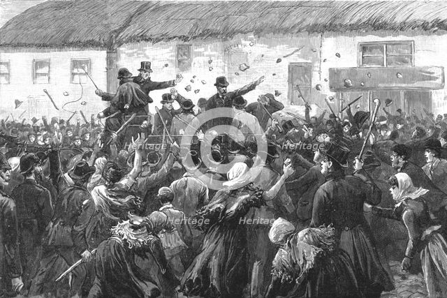 ''The North Kilkenny Election--Mr. Parnell Mobbed Whist Leaving Castlecomer', 1890. Creator: Unknown.