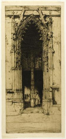 The North Porch, Harfleur, 1904. Creator: David Young Cameron
