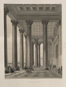 The north portal of the Saint Isaac's Cathedral (From: The Construction of the Saint Isaac's Cathedral), 1845. Artist: Montferrand, Auguste, de (1786-1858)