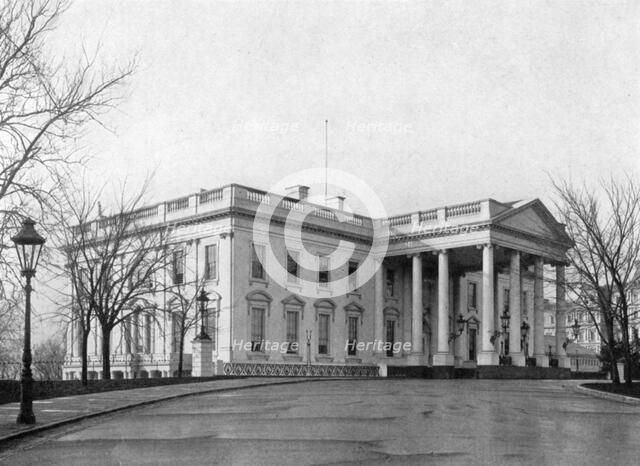 The north portico of the White House, Washington D.C., USA, 1908. Artist: Unknown