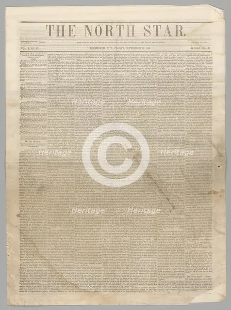 The North Star, Vol. I No. 37, September 8, 1848. Creator: Unknown.