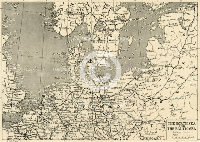 'The North Sea and The Baltic Sea', 1915. Creator: Unknown.