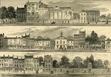 The North Side of Knightsbridge in 1820, from the Cannon Brewery to Hyde Park Corner (c1876.). Creator: Unknown