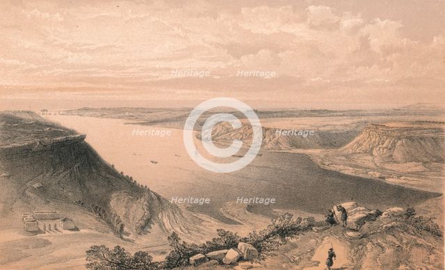 'The North Side of the Harbour of Sebastopol, from the Top of the Harbour', 1856. Artist: W Trask.