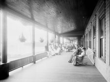 The North veranda, Manhansett (i.e. Manhanset) House, Shelter Island, N.Y., (1904?). Creator: Unknown