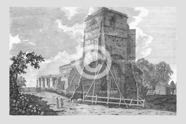 'The North West Aspect of the Priory Church of St. Mary Swine', 1784. Creator: Newton.