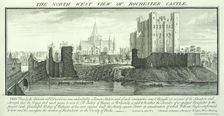 The North West View of Rochester Castle Kent, 1735. Creators: Samuel Buck, Nathaniel Buck