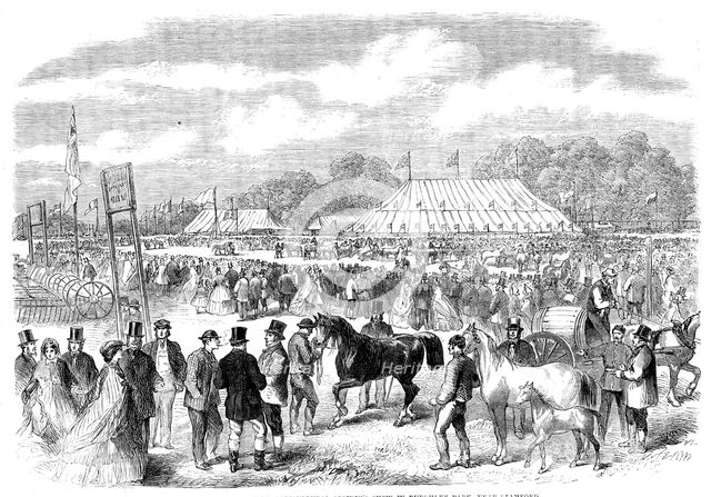 The Northamptonshire Agricultural Society's show in Burghley Park, near Stamford, 1862. Creator: Unknown.