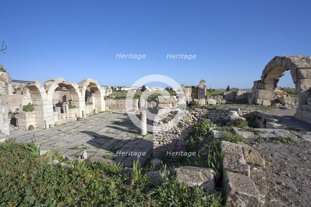 The Northern Baths of Maktaris, Tunisia. Artist: Samuel Magal