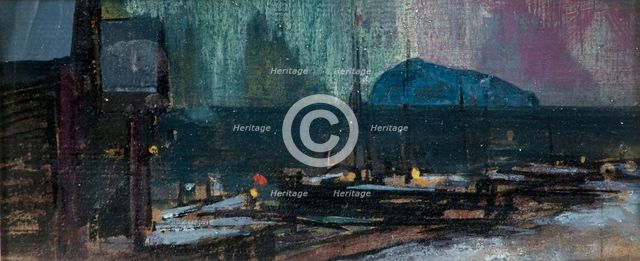 The northern lights in Norway, 1902. Artist: Korovin, Konstantin Alexeyevich (1861-1939)