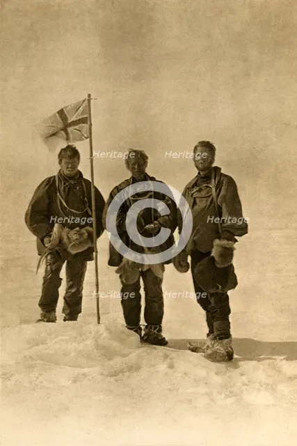 'The Northern Party at the South Magnetic Pole', 17 January 1909. Artist: Unknown.