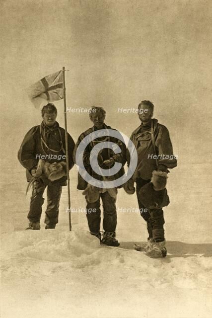 'The Northern Party at the South Magnetic Pole', 17 January 1909. Artist: Unknown.