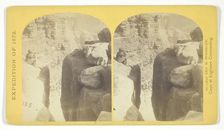 The northern wall of the Grand Cañon of the Colorado, near the foot of To-ro-weap valley..., 1872. Creator: William H. Bell