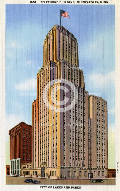 The Northwestern Bell Telephone Building, Minneapolis, Minnesota, USA, 1933. Artist: Unknown