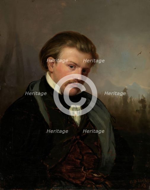 The Norwegian painter G.A. Mordt, 1853. Creator: Carl Henrik Unker.