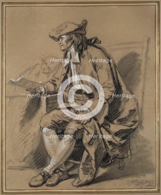 The Notary: A Study for "The Marriage Contract", 1761. Creator: Jean-Baptiste Greuze.