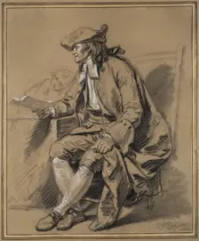 The Notary: A Study for "The Marriage Contract", 1761. Creator: Jean-Baptiste Greuze
