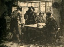 The "Nottingham Captain" and agitators at the White Horse Inn, Pentrich, Derbyshire, 1817 (c1890). Creator: Unknown
