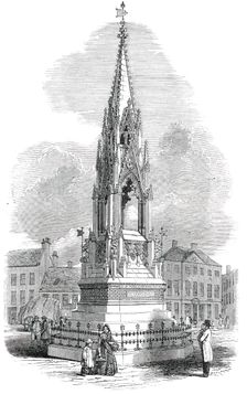 The Notts Testimonial to Lord George Bentinck, in the Market-Place, Mansfield, 1850. Creator: Unknown