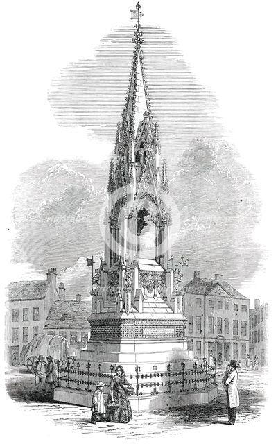 The Notts Testimonial to Lord George Bentinck, in the Market-Place, Mansfield, 1850. Creator: Unknown.