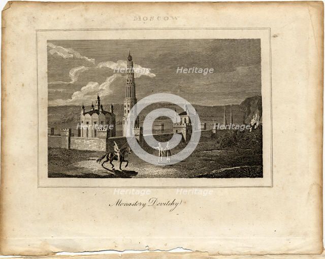 The Novodevichy Convent in Moscow, c. 1800. Artist: Anonymous  