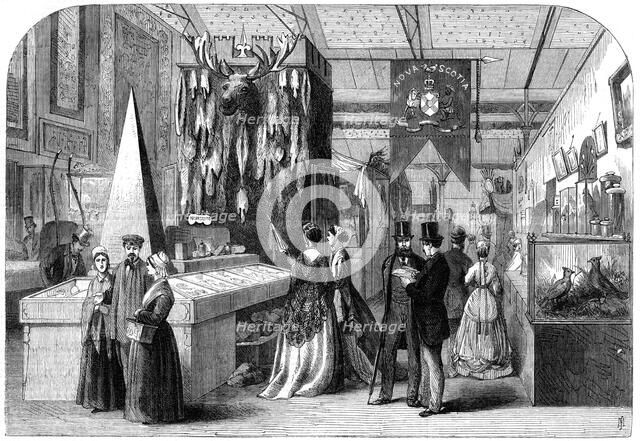 The Nova Scotia section of the Paris International Exhibition, 1867. Artist: Unknown