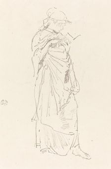 The Novel: Girl Reading, c. 1889. Creator: James Abbott McNeill Whistler