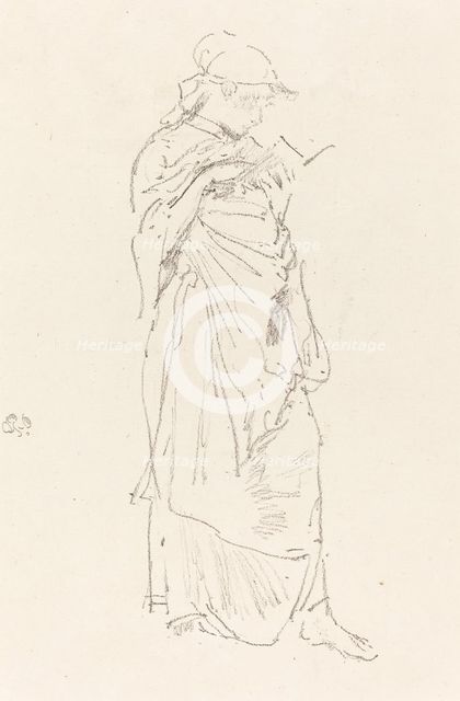 The Novel: Girl Reading, c. 1889. Creator: James Abbott McNeill Whistler.