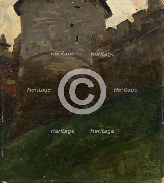 The Novgorod Kremlin Tower, c. 1903. Artist: Roerich, Nicholas (1874-1947)