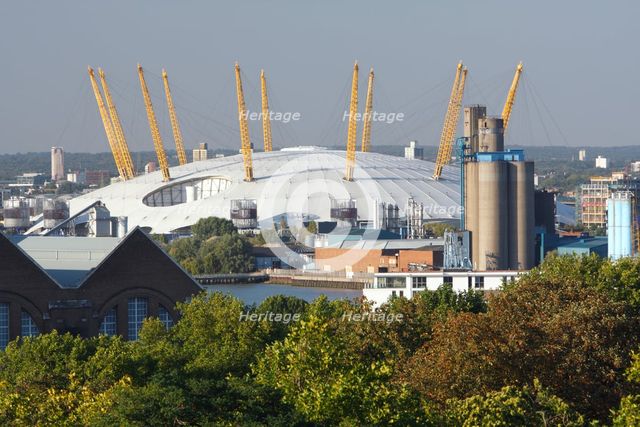 The O2 Arena from Greenwich Park, London, 2009.  Creator: Peter Thompson.