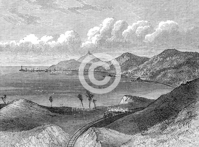 The Otago Great Northern Railway, New Zealand: Port Moeraki, 1872. Creator: Unknown.