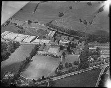 The Otley Worsted Mills on Ilkley Road and Grove Hill Park, Otley, West Yorkshire, c1930s. Creator: Arthur William Hobart