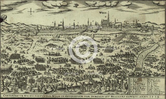 The Ottoman Siege of Vienna in 1529, c1600. Creator: Siebmacher, Johann (1561-1612).