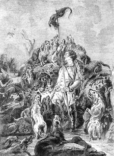 "The Otter Speared", painted by E. Landseer, R.A., 1844. Creator: Unknown